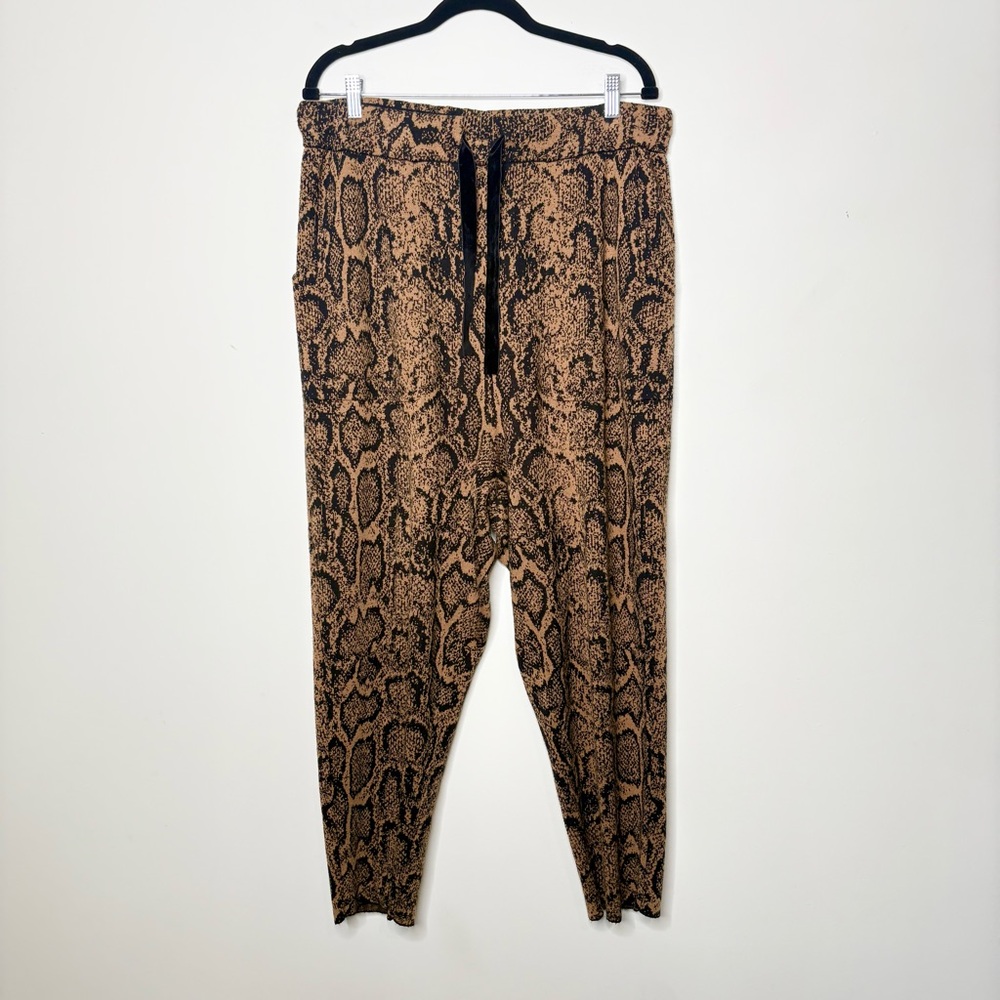 Anthropologie Snake Python Print Soft Stretch Pan… - image 3